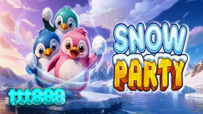 Tampilan visual slot Snow Party dengan tema hewan kutub yang ceria